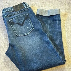 Harley-Davidson Cuffed and Cropped Jeans. Size 29.